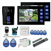 New 7" Color Hands Free Video Door phone with 2 Monitors(RFID keyfobs,Magnetic lock,Remote Control)