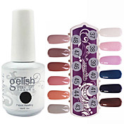 Lentejuelas 1PCS UV Gel Color Nail Polish No.277-288 Soak-off (colores surtidos, 15 ml)