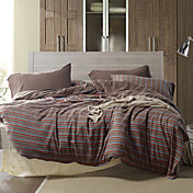 4pcs fiona Streifen Baumwolle Jersey Bettbezug Set