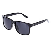 Unisex Grigio Scuro Lens Black Frame Piazza Occhiali da sole