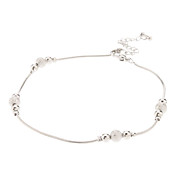 Lucky Bead Metal Anklet