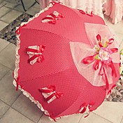 Red Ribbon and Lace Nylon WaterproofSweet Lolita Umbrella