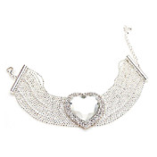 Heart Shaped Alloy With Rhinestone Women's Bracelets