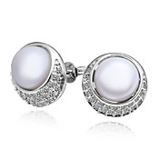 Boucles d'oreilles en platine Fabuleux perle plaqué