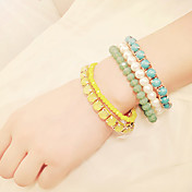 Women's Jelly Color Beaded Layered Bracelet