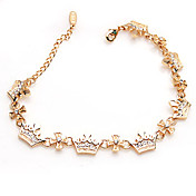 Gorgeous Women's Alloy With Rhinestone Bracelet In Gold