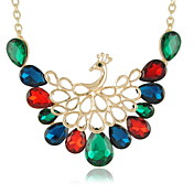 Elegant Colorful Peafowl Alloy with Rhinestone Women's Necklaces