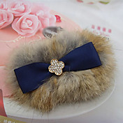Handmade Satin Bow Fauxfur Aristocrat Lolita Headpiece