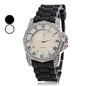 Donna romana Numeri Style Silicone analogico al quarzo orologio da polso (colori assortiti)