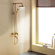 Ti-PVD Wall Mount Rain + Handheld Shower Faucet
