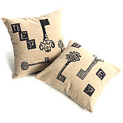 Conjunto de 2 abstrata moderna fronha de algodão / linho decorativa