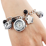 Kvinder Alloy Plastic Analog Quartz Bracelet Watch (Sort)