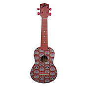 (Mood) Laminated Basswood Soprano Ukulele with Bag/String/Picks(Pink)