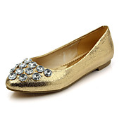 Stylish Leatherette Flat Heel Loafers & Slip-Ons With Rhinestone Party / Evening / Honeymoon Shoes