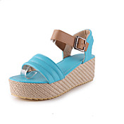 Eleganti similpelle piattaforma tacco sandali con fibbia party / scarpe da sera (più colori)