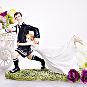 "Love Match" Football/Rugby Couple Wedding Cake Topper