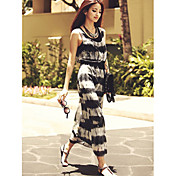 Kvinders Tie-Dye Maxi Dress (taljen linje inkluderer)