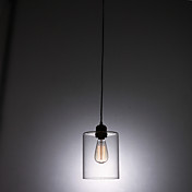 60W a sospensione moderna con paralume in vetro artistico