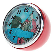 1 "Mini analogico al quarzo orologio desktop (Rosso, 1xButton batteria)
