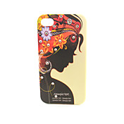 Zircon ingelegd bloemen Girl Hard Case voor iPhone 4/4S