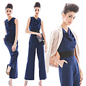 Women's Cowl Neckline Wide Leg Jumpsuit