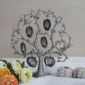 Alloy Family Tree Photo Frame With 7 Hanging Apple Shaped Frames