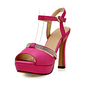 Fashion Leatherette Chunky Heel Sandals With Rhinestone/Buckle Party / Evening Shoes(More Colors)