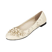 Moda de couro Flats Heel plana, com Flores Festa / Evening Shoes (Mais Cores)