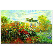 The Artist's Garden in Argenteuil by Claude Monet Famous Art Print