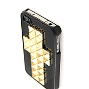 Rivetti doppia croce Custodia rigida nera per iPhone 4/4S