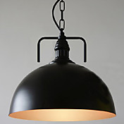 60W moderne Pendelleuchte mit schwarzem Hemisphäre Shade und Fabrik-Art-Ketten