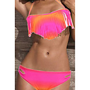 Bikini borla rosa y naranja