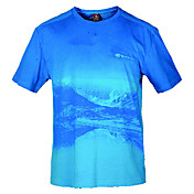 Moda Landscape Design rotonda Collare T-shirt da uomo (Blu)