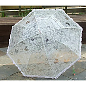 Elegant Lace Pattern Umbrella Met Nylon En verchroomd Stand (gesloten lengte: 90cm)