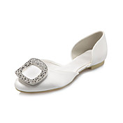 Beautiful Satin Flat Heel With Rhinestone Wedding / Party Shoes