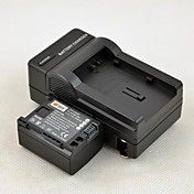 DSTE Volledige Coded 7.4V 1200mAh BP-808 Li-ion batterij & US Plug DC26 Lader voor Canon FS10 FS11 FS100 en Meer