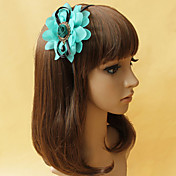 Handmade Cyan Chiffon Flower Aristocrat Lolita Headband