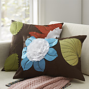 conjunto de 2 moderno floral poliéster fronha decorativa patchwork