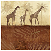 Printed Art Animal Jungle Family I by Veronique