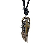 Simple Alloy Hide Rope Unisex Necklace(More Colors)