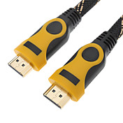 HDMI V1.3 Cavo M / M per Smart LED HDTV, Apple TV, PS3, XBOX 360, Blu-ray (1.5 m, Nero e Giallo)