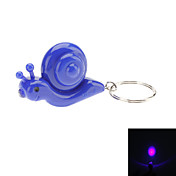 Snail Shaped LED Flashlight Keychain with Ultraviolet Light (Random Colors)
