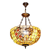 120W Tiffany Pendant Light com Colorful Nature Shell Material Sombra Integrado (Cadeia ajustável)