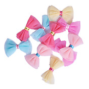Chiffon Style Bowknot Hairpin for Pets Dogs Cats (Random Color)