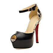 Høy kvalitet PU stiletto hæl Peep toe sandaler parti / kveld sko (flere farger)