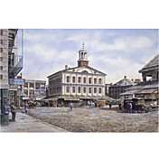 Printed Art Landscape Faneuil Hall, Ca. 1915 by Stanton Manolakas