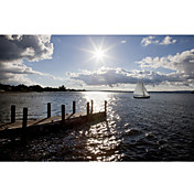 Printed Art Landscape Sunrise at Crooked Lake, Conway, Michigan ‘10 by Monte Nagler