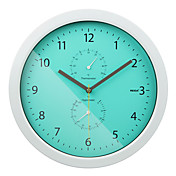Diseño simple reloj de pared con termómetro y higrómetro