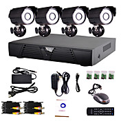4-Kanal Home and Office CCTV DVR-System (P2P Online, 4 Außenkamera)