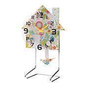 4 "Flower House Style Clock Pendulum analógica (1xAA)
